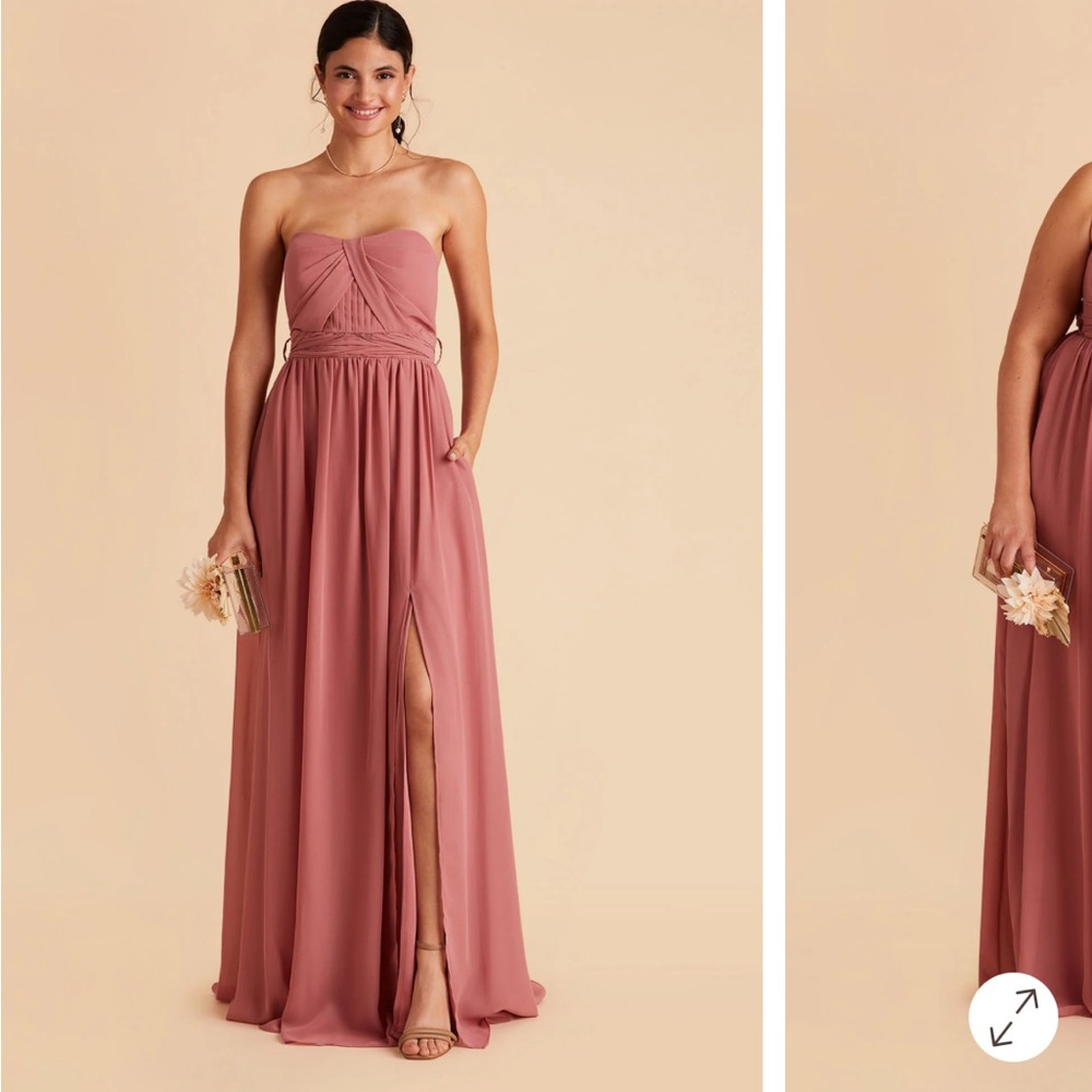 Chic Strapless Mauve Maxi Dress